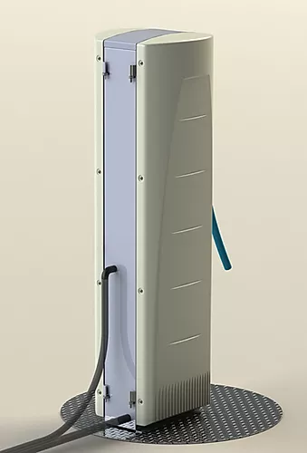 Villagepump 500, rear view with inlet hose